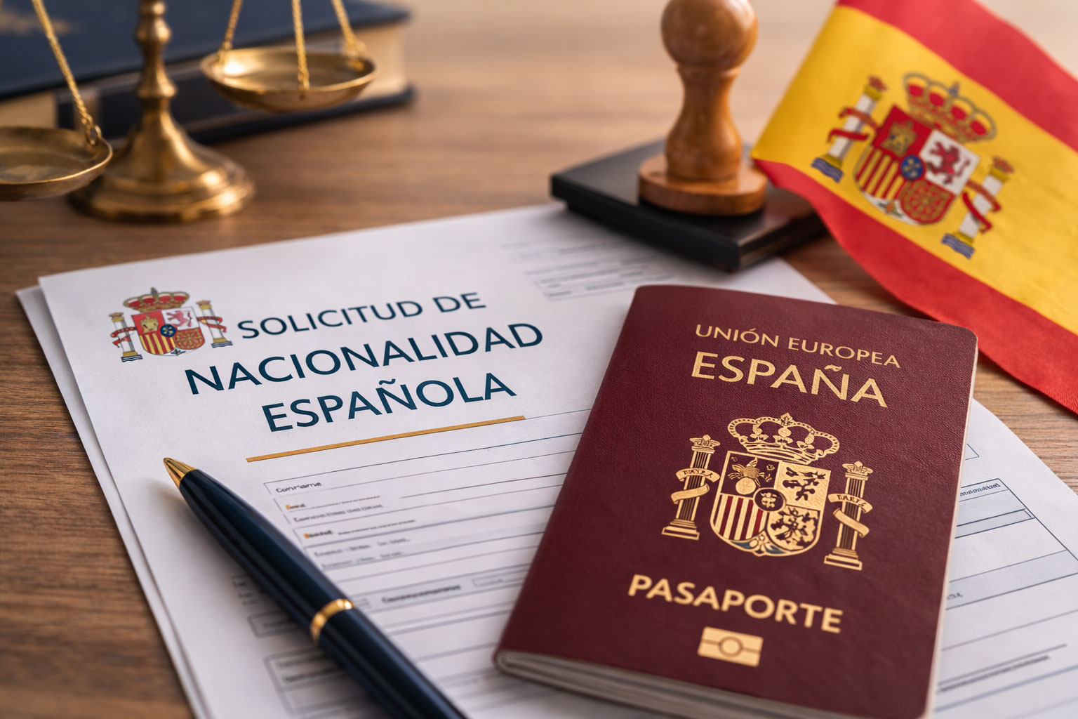 Documentos y pasaporte para solicitud de nacionalidad española